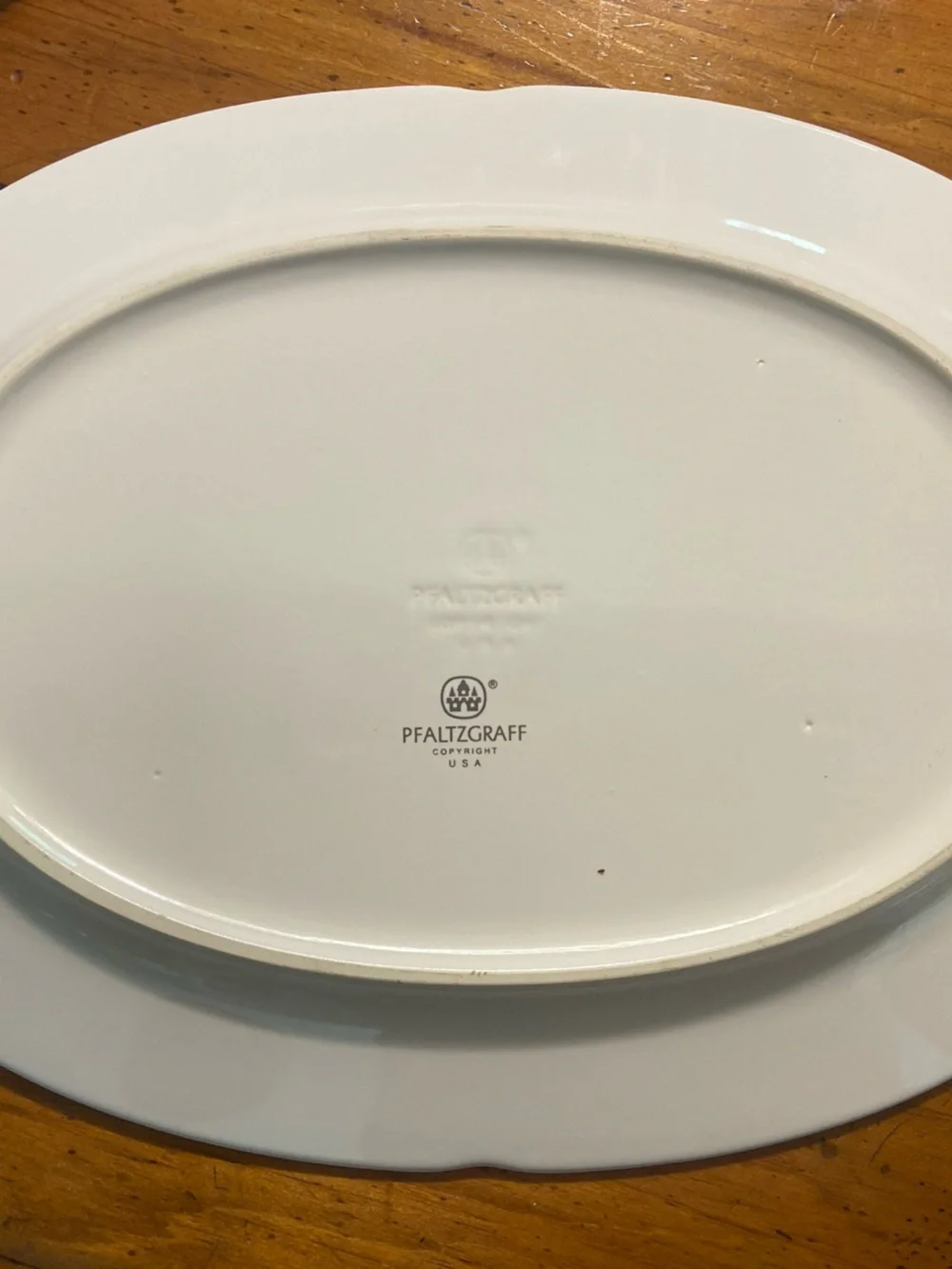 Pfaltzgraff Grapevine White Oval Platter Purple Grapes and Green Leaves EUC